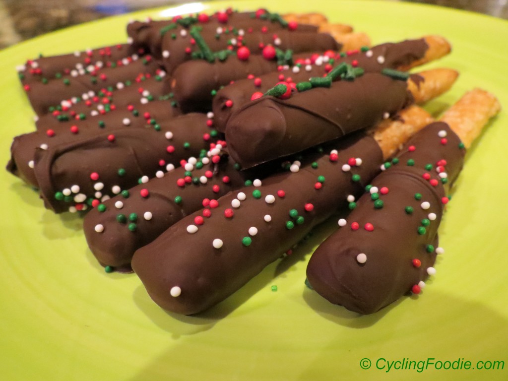 Dark Chocolate Dipped Pretzels