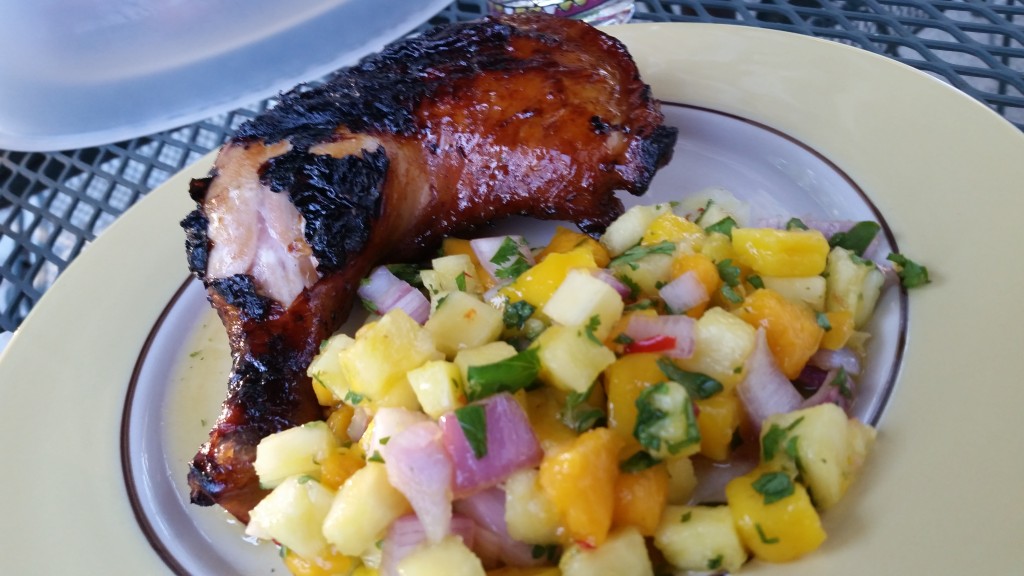 Tropical Salsa with Huli Huli Chicken