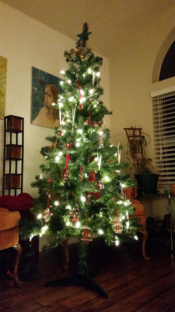 My first Christmas tree in my first house.